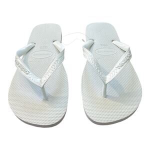 Havaianas Unisex Top Flip Flop Sandal White Women's Size 11/12 Men's Size 9/10